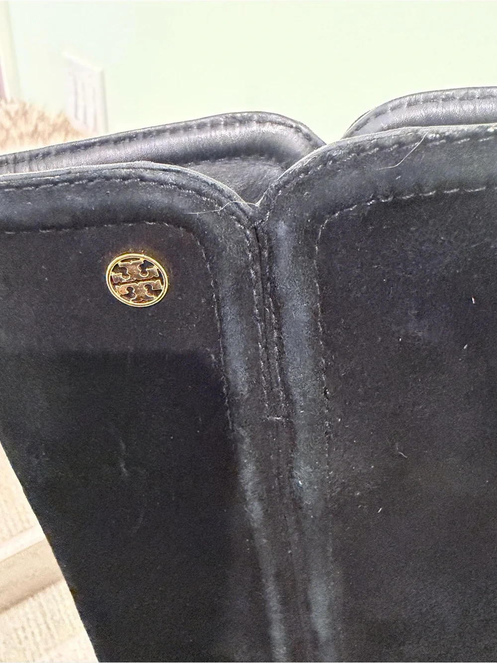 Tory Burch Black Knee-High Wedge Boot - Suede Classic Women’s Boot